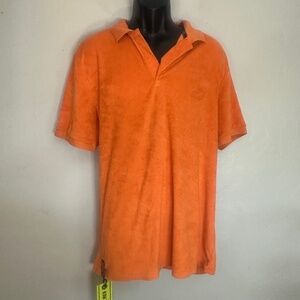 Bain de Mer Terrycloth Polo Shirt 3XL runs small New with tags 83% cotton